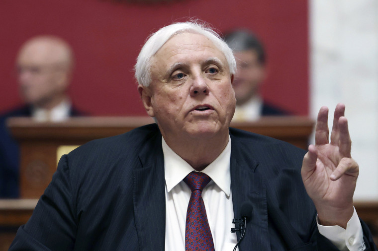 Gov. Jim Justice speaks in the House Chambers at the state capitol