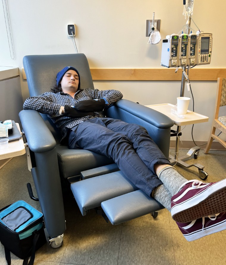 Brendan Menapace experienced neuropathy when he underwent chemotherapy but is lucky that it stopped after treatment ended.