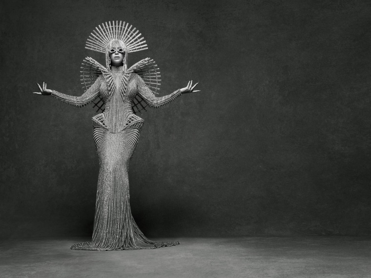 Beyoncé in her "Alien Superstar" outfit.