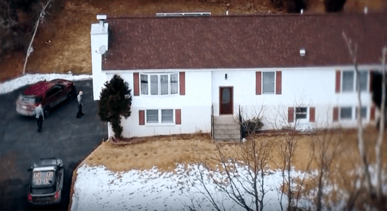 The family home of accused murderer Bryan Kohberger in Albrightsville, Pennsylvania.