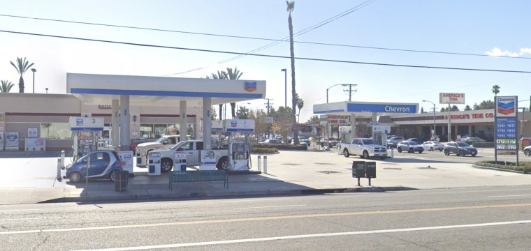 Gas station on Orangethorpe Ave. in Fullerton, California.