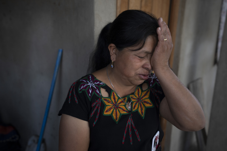 Ana Marina López, esposa del migrante guatemalteco Bacilio Sutuj Saravia.