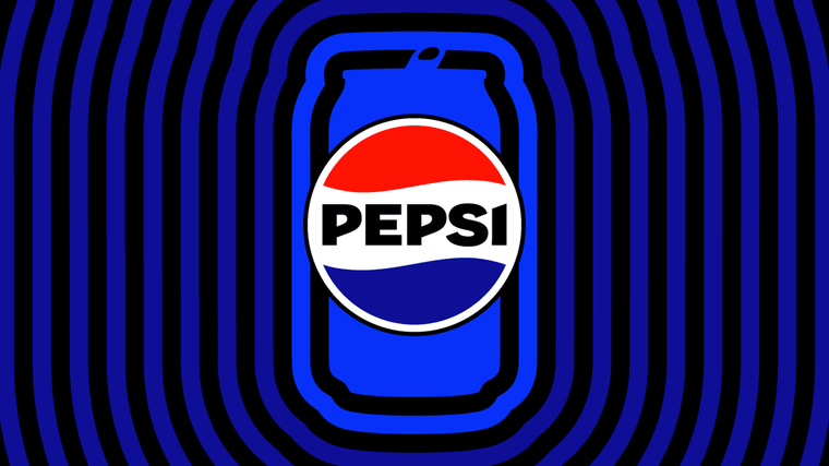 Pepsi's new design system includes a music-focused look that evokes the "‘ripple, pop and fizz’ of Pepsi-Cola with movement," according to the brand.