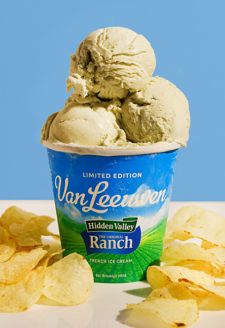 The Hidden Valley x Van Leeuwen ice cream, which begs to be paired with potato chips.