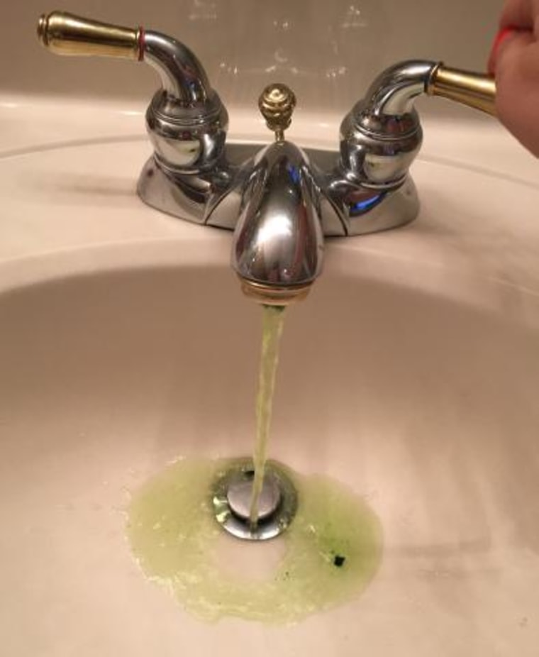 food coloring from faucet