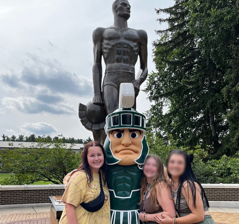 Ava Ferguson, pictured with friends at Michigan State University.