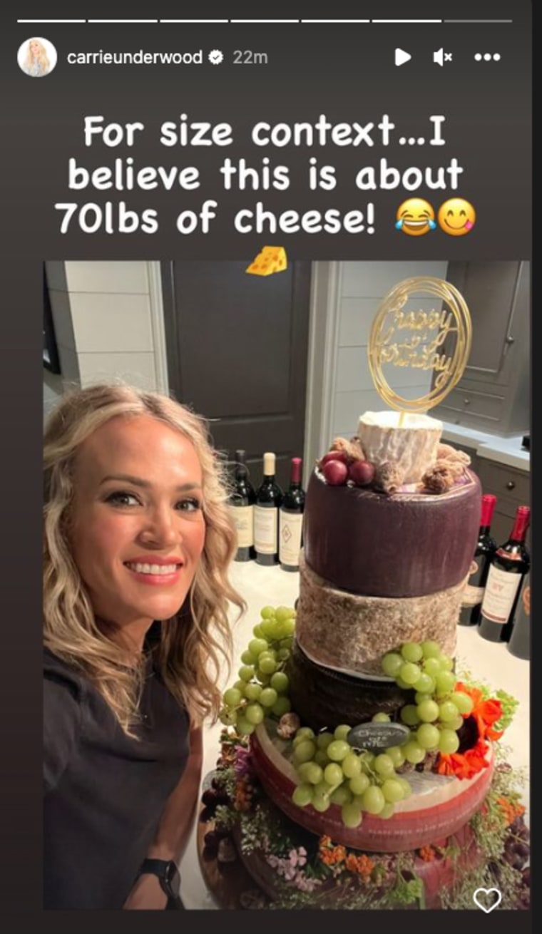 Carrie Underwood is living the gouda life.