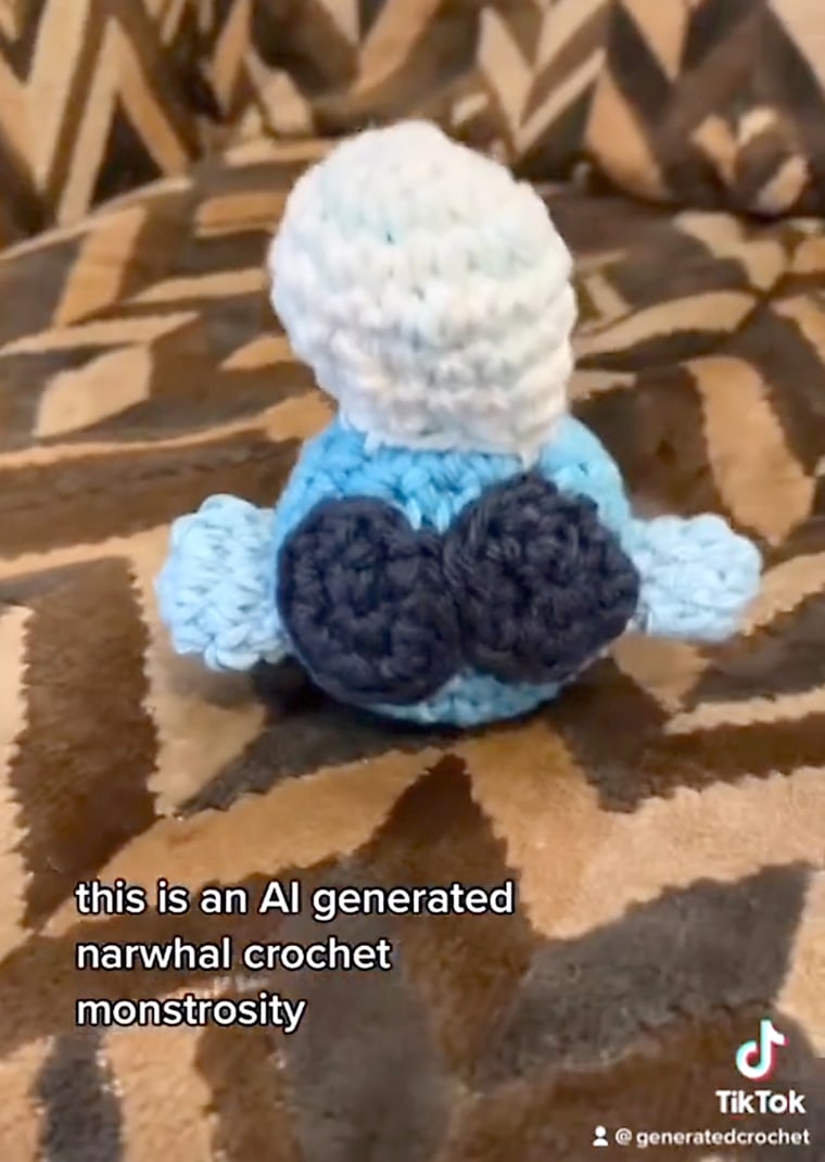 How a chatbot conceives of a crochet narwhal.