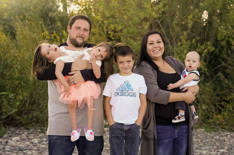 Nick and Chelsea Torres with their children Callie, Carter, Jaysin and Mykah.