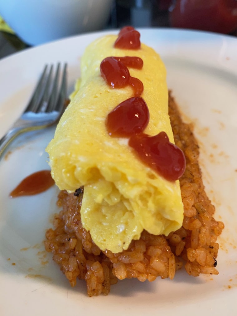 Our take on omurice (Japanese omelet rice).