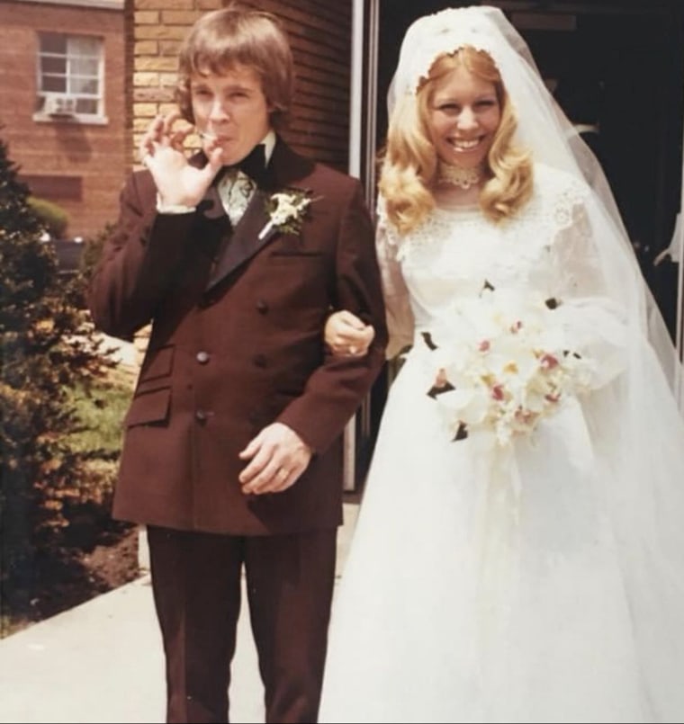 My parents, Tim and Marian, tied the knot in 1972. I love that my dad was smoking a joint. 
