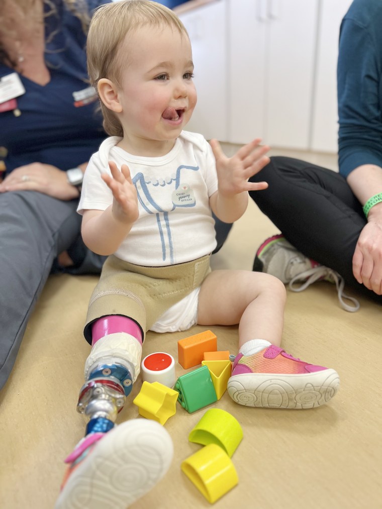 Isa Slish, the 2022 Gerber baby, has a new prosthetic limb.