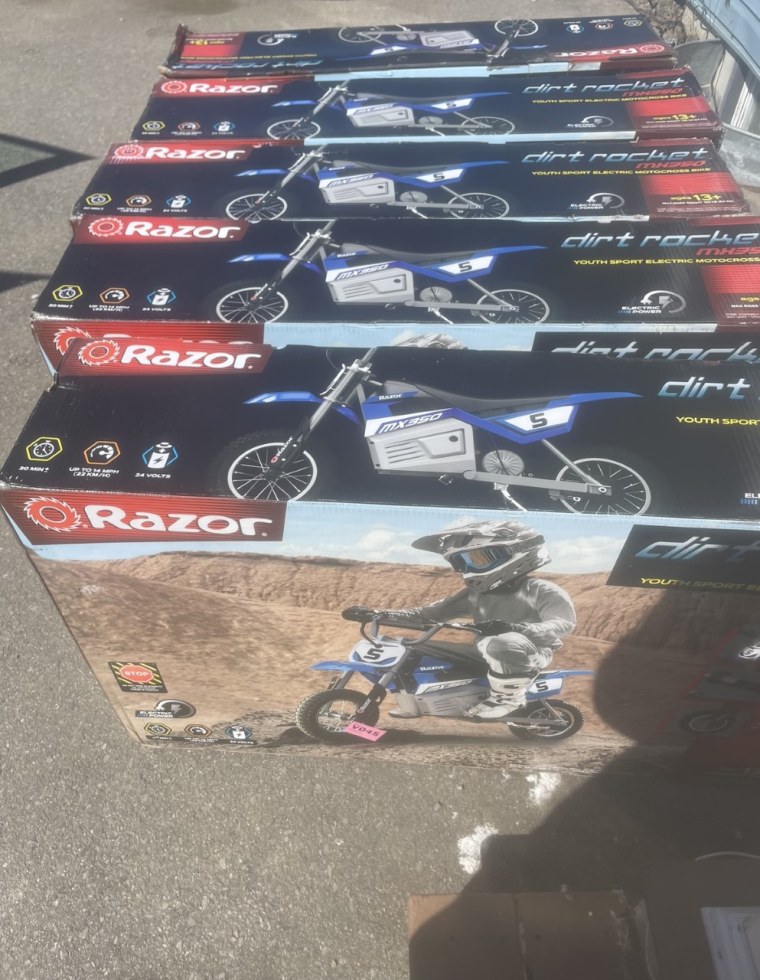 A 5-year-old girl in Westport, Massachusetts, placed a hefty Amazon order containing 10 children's dirt bikes, a children's ride-on Jeep and 10 pairs of women's cowgirl boots.