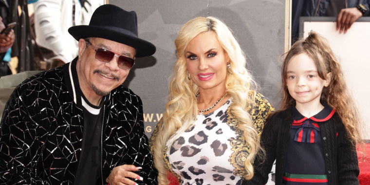 Ice-T, Coco Austin and Chanel at the rapper's Walk of Fame ceremony in Hollywood on Feb. 17, 2023.