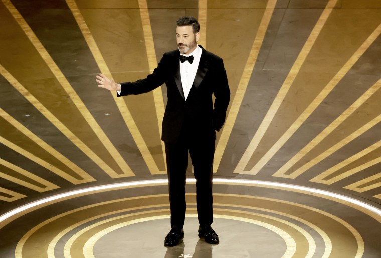 Host Jimmy Kimmel speaks onstage during the 95th Annual Academy Awards March 12, 2023 in Hollywood, CA.