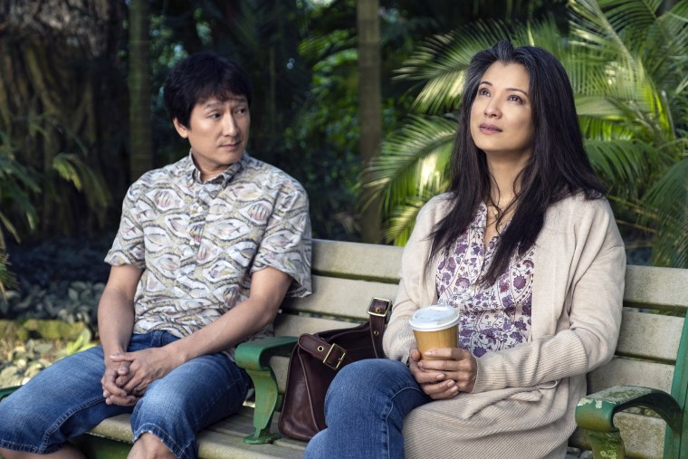 FINDING ‘OHANA, (aka FINDING OHANA), from left: Ke Huy Quan, Kelly Hu, 2021. 