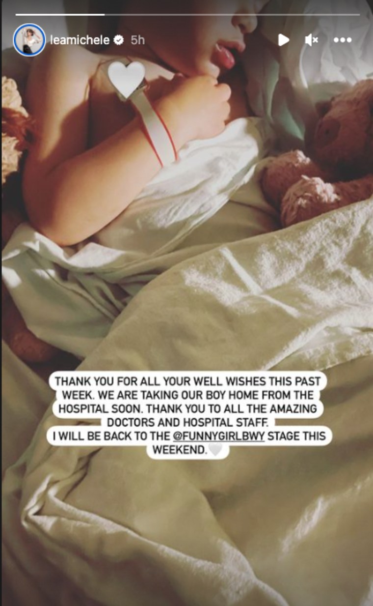 Lea Michele Gives Update on Son After He s Hospitalized