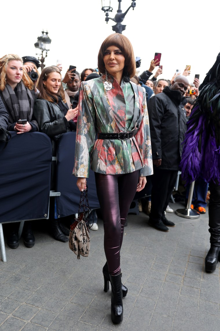 Lisa Rinna at the Vivienne Westwood Womenswear Fall Winter 2023-2024 show during Paris Fashion Week.