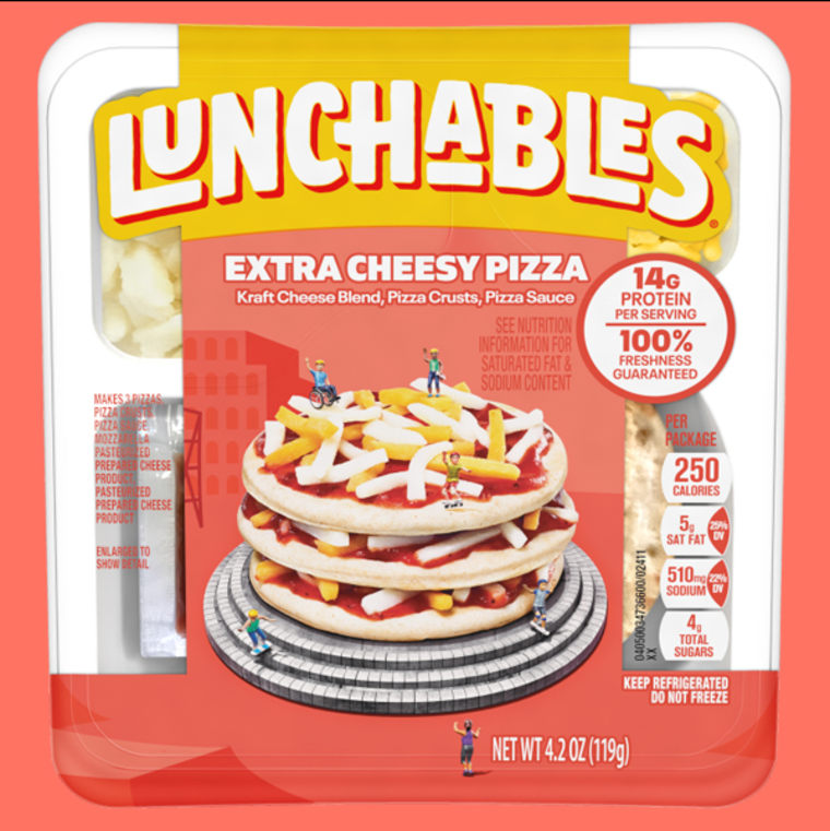 The extra cheesy pizza lunchable.
