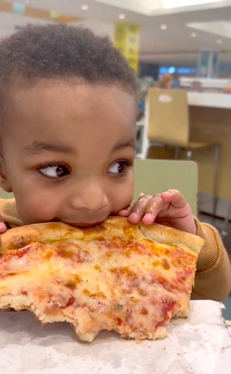 Keraun Jr. loves pizza!