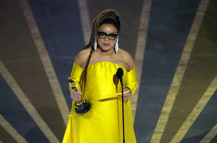 Ruth E. Carter accepts the award for best costume design for "Black Panther: Wakanda Forever" at the Oscars on Sunday, March 12, 2023 in Los Angeles, CA.