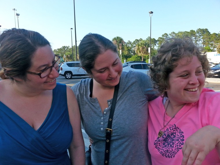 My girls as adults, from left to right: Alia, Sarah and Jessica.
