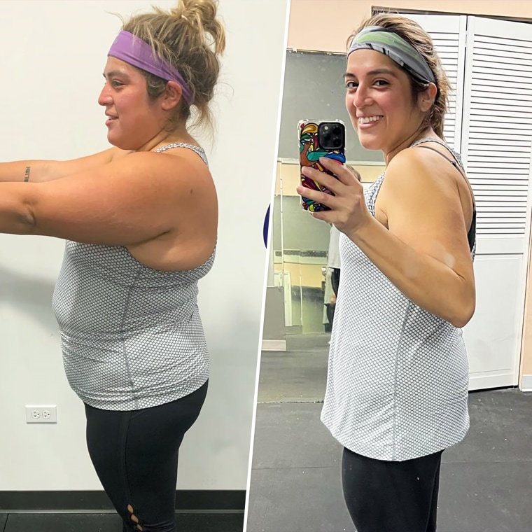Corona before and after her weight loss. "I've always been active, I've never had a bad relationship with food. I've worked out my entire adult life, but the scale never moved no matter what I did" until the weight-loss medication gave her a boost, she says. 