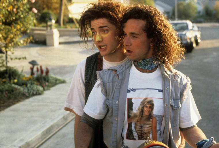 Brendan Fraser and Pauly Shore in "Encino Man."