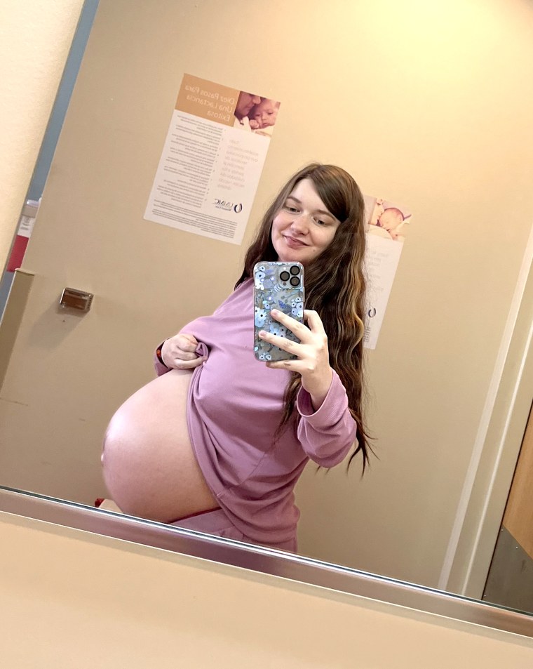Haylee Ladner snapped a shot of her baby bump.
