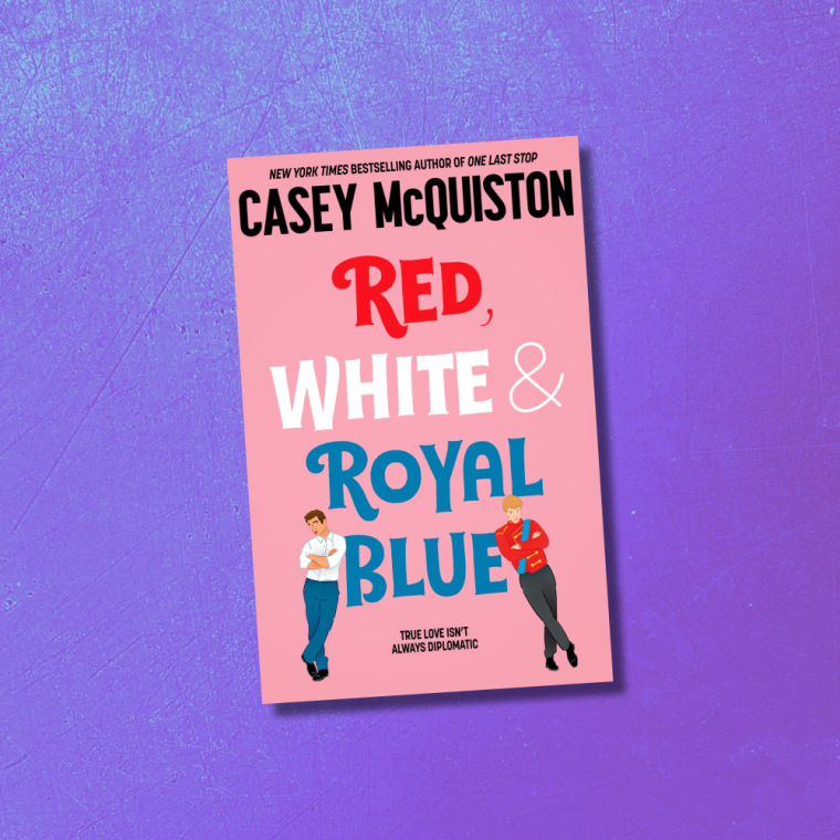 red, white and royal blue book cover