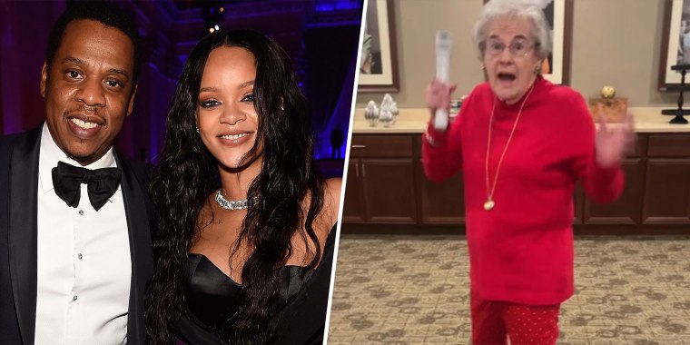 Rihanna and Jay-Z sent the residents of a senior center a nice surprise. 