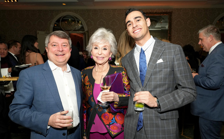 Edward Felsenthal, TIME Editor in Chief and Executive Chairman, Rita Moreno and grandson Justin Fisher at TIME Women of the Year on March 08, 2023 in Los Angeles, CA.