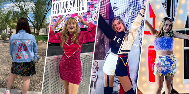 Swifties are showing up in costumes inspired by the star herself.