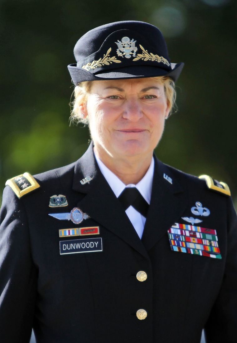 Commander of the U.S. Arm Material Command, Army General Ann Dunwoody.