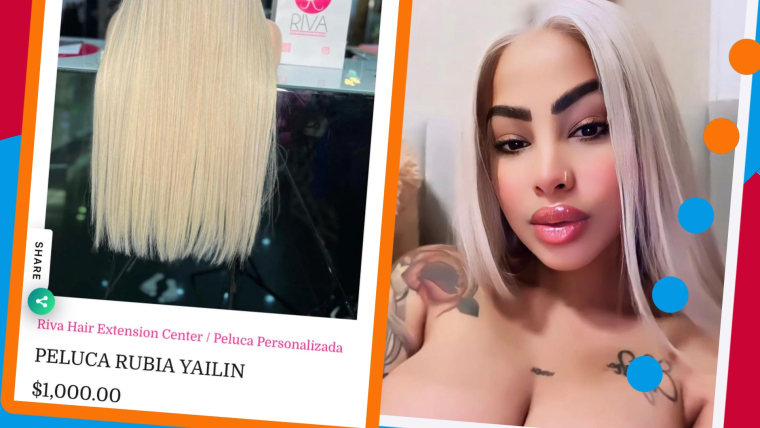 La peluca rubia de Yailin es todo un éxito, pero vale 1,000 dólares
