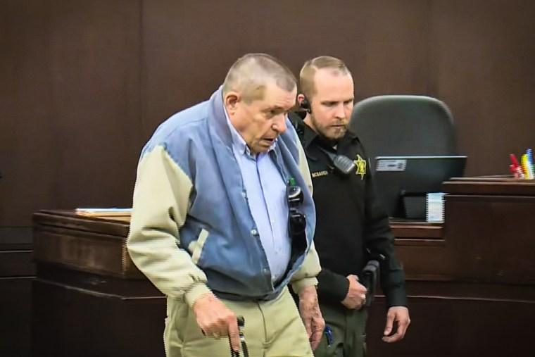Andrew Lester, 84, appeared briefly before a circuit court judge in Clay County, Mo., on April 19, 2023.