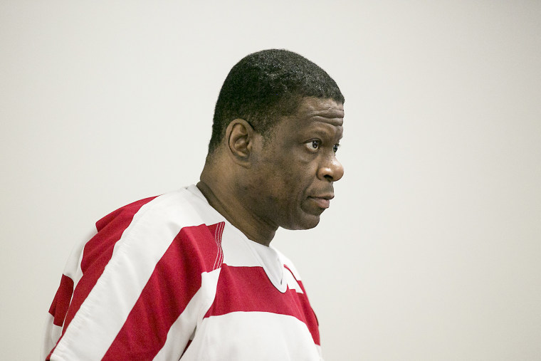 Death row inmate Rodney Reed in Bastrop County District Court in Bastrop, Texas, on Oct. 10. 2017.