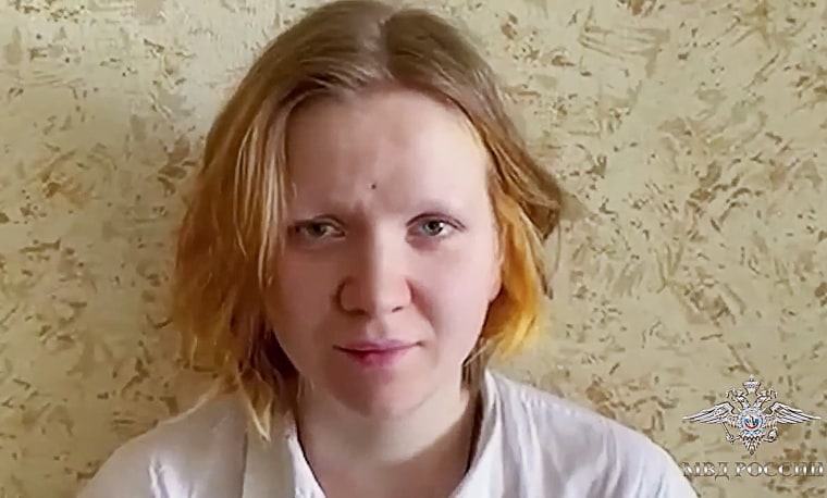 Image: Russian citizen Darya Trepova interrogated in connection with a St. Petersburg car bombing on April 2. 