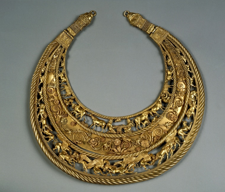 A Scythian gold pectoral in 2006.