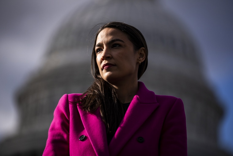Rep. Alexandria Ocasio-Cortez, D-N.Y., at the Capitol on Jan. 26, 2023.