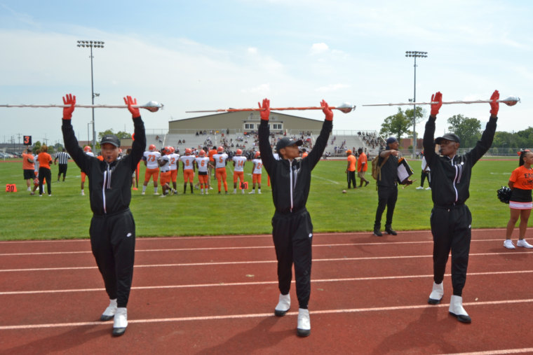 The East High School marching band.