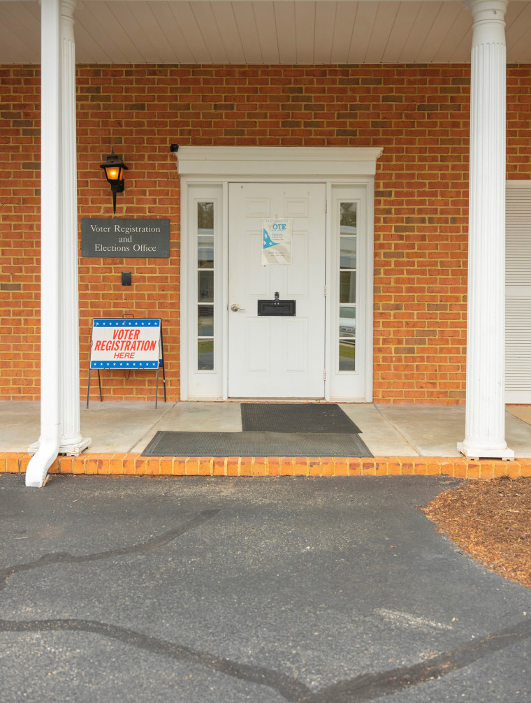 The Voter Registration and Elections Office in Buckingham, Va.