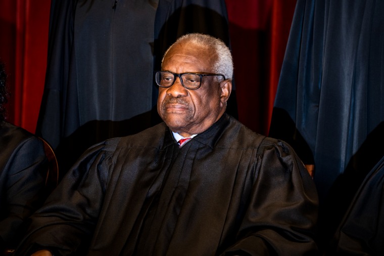 Associate Justice Clarence Thomas at the Supreme Court on Oct. 7, 2022. 