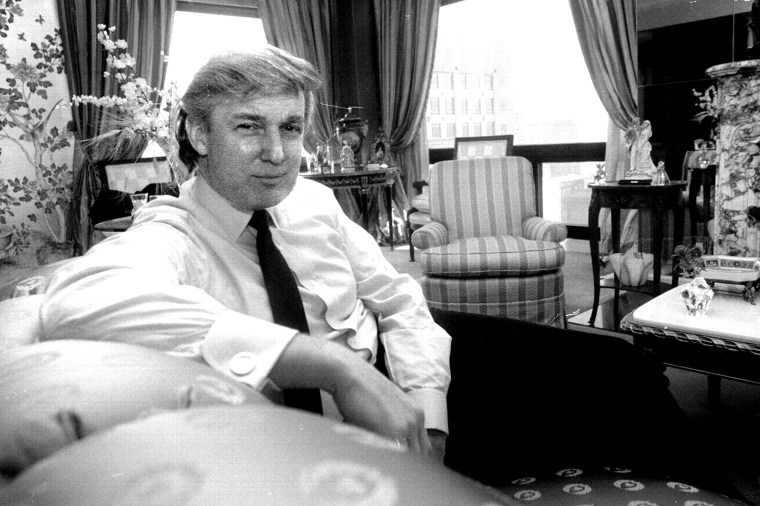 Donald Trump in the living room of his apartment in Trump Tower.
