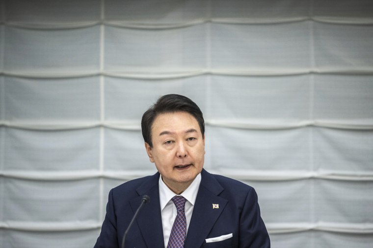South Korean President Yoon Suk Yeol in Tokyo on March 17, 2023.