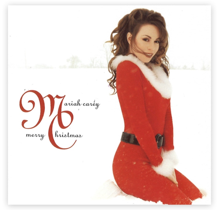"Merry christmas" Album cover featuring Mariah Carey.