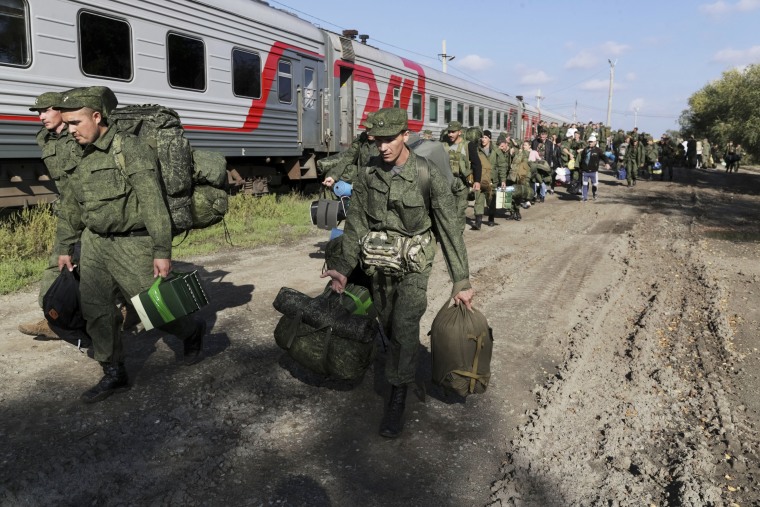 Russian mobilization of soldiers for Ukraine. 