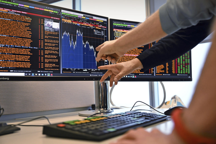 A Bloomberg terminal.
