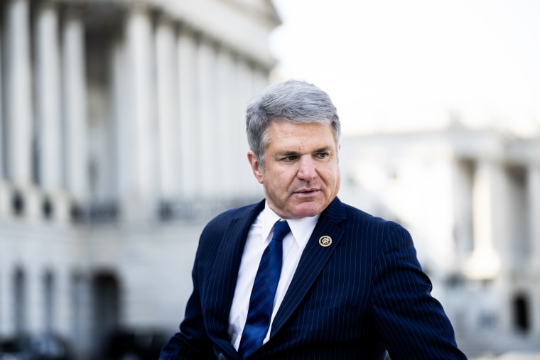 Rep. Michael McCaul, R-Texas, walks up the House steps of the Capitol on April 28, 2022. 