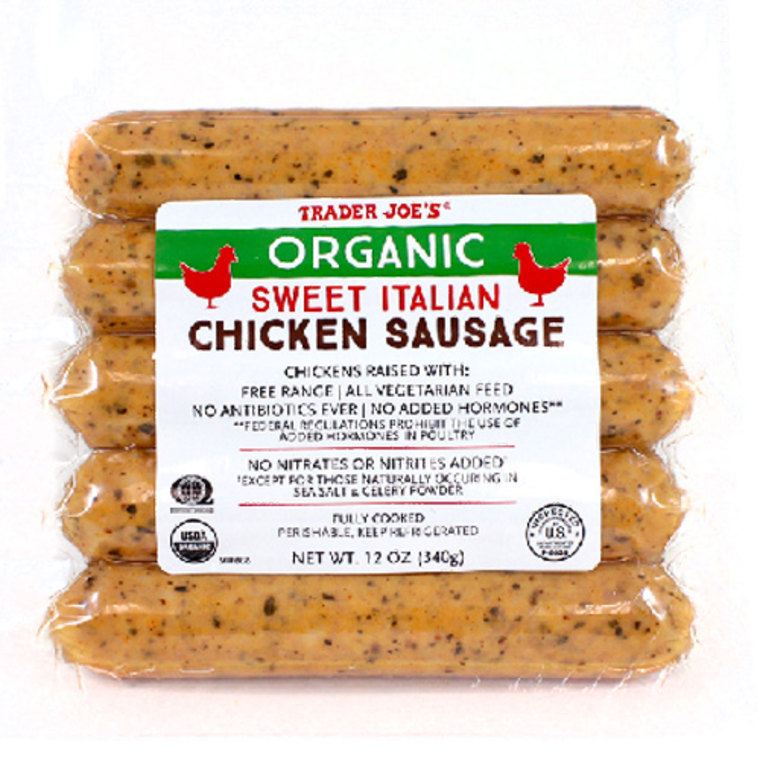 Trader Joe’s Organic Sweet Italian Chicken Sausage